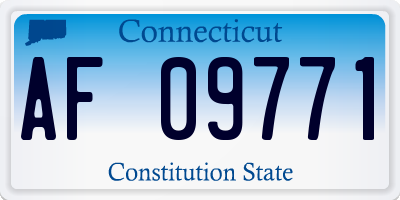 CT license plate AF09771
