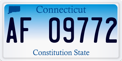 CT license plate AF09772