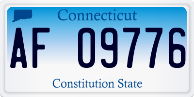 CT license plate AF09776