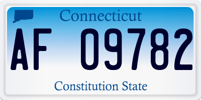 CT license plate AF09782