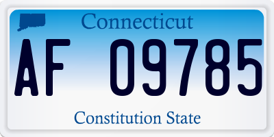 CT license plate AF09785