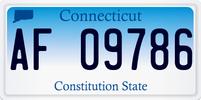 CT license plate AF09786
