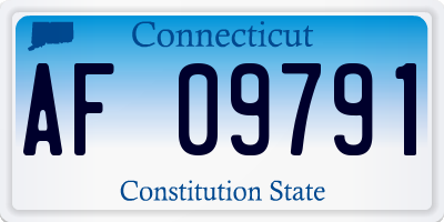 CT license plate AF09791