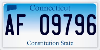 CT license plate AF09796