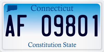 CT license plate AF09801