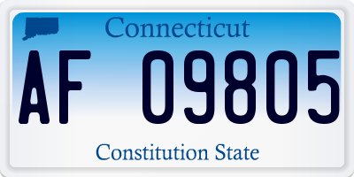 CT license plate AF09805