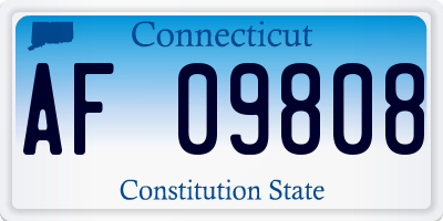 CT license plate AF09808