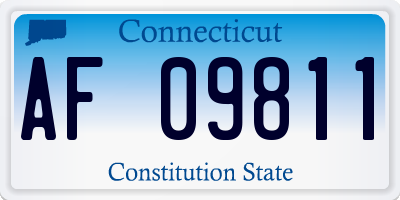 CT license plate AF09811