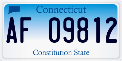 CT license plate AF09812