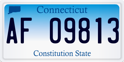 CT license plate AF09813