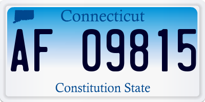 CT license plate AF09815