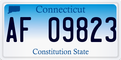 CT license plate AF09823