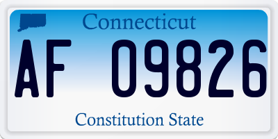 CT license plate AF09826