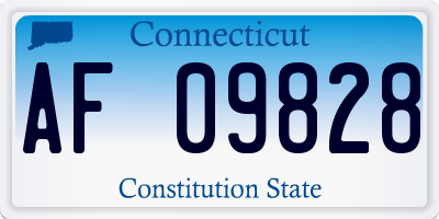 CT license plate AF09828