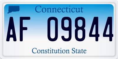 CT license plate AF09844