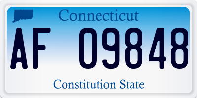 CT license plate AF09848