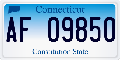 CT license plate AF09850
