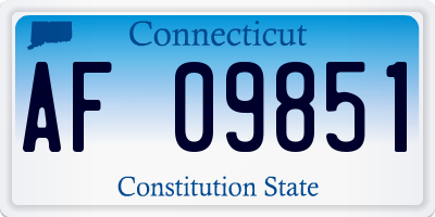 CT license plate AF09851