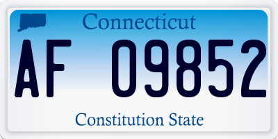 CT license plate AF09852