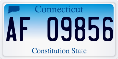 CT license plate AF09856