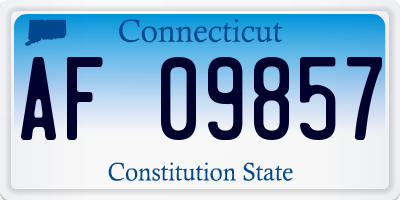 CT license plate AF09857