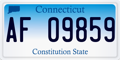 CT license plate AF09859