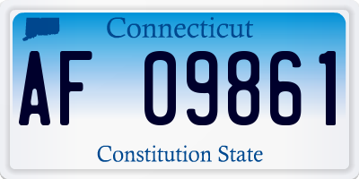 CT license plate AF09861