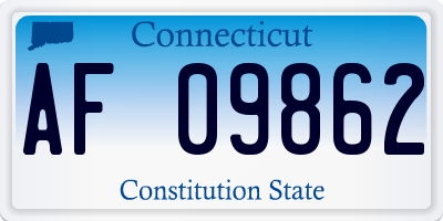 CT license plate AF09862