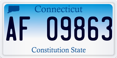 CT license plate AF09863