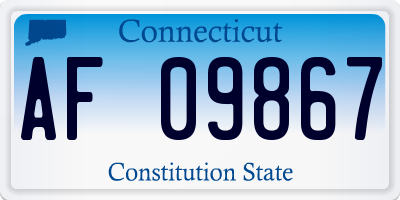 CT license plate AF09867