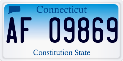 CT license plate AF09869