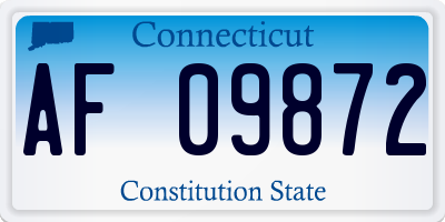 CT license plate AF09872