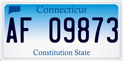 CT license plate AF09873