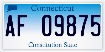 CT license plate AF09875