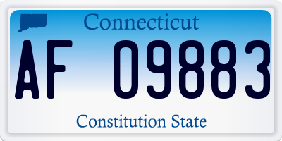CT license plate AF09883