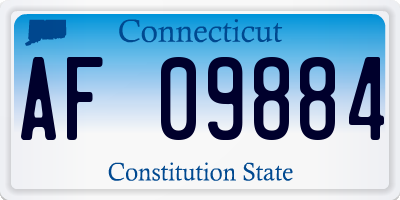 CT license plate AF09884