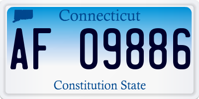 CT license plate AF09886