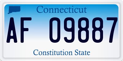CT license plate AF09887