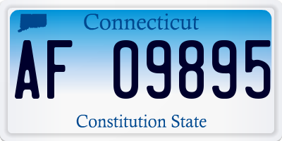 CT license plate AF09895