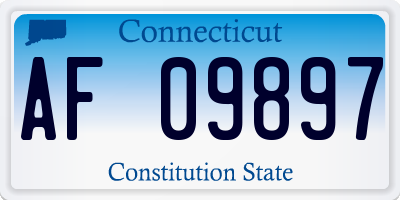 CT license plate AF09897