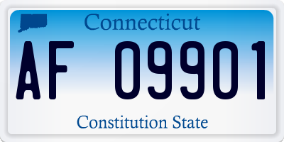 CT license plate AF09901
