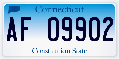 CT license plate AF09902