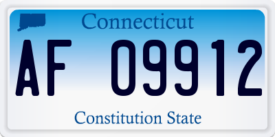 CT license plate AF09912