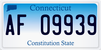 CT license plate AF09939