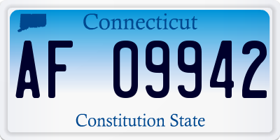 CT license plate AF09942