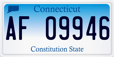 CT license plate AF09946