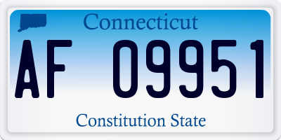 CT license plate AF09951