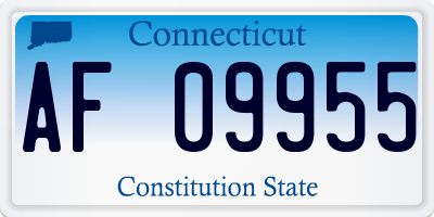 CT license plate AF09955