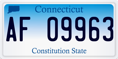 CT license plate AF09963