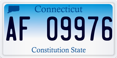 CT license plate AF09976